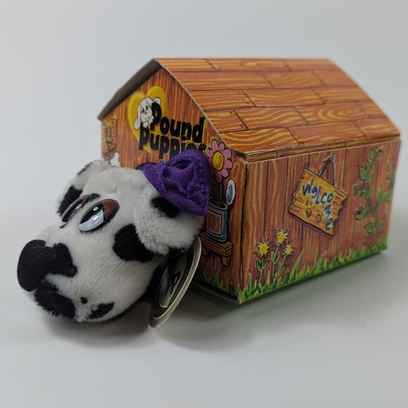 1998 Pound Puppies Plush 08/12 Dalmation Mary Meyer Puppy Dog Collectible Box - Picture 2 of 11